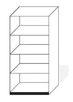 Skříň vysoká s otevřeným regálem Bart