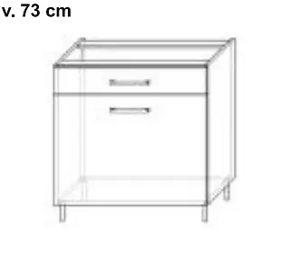 Spodní skříňka se zásuvkou a vloženou košovou vložkou