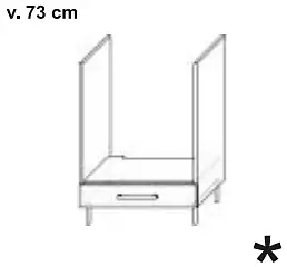 Spodní kuchyňská skříňka pro vestavnou troubu 60 cm