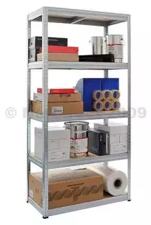 Kovový regál o šířce 75 cm a nosnosti až 350 kg Rudy