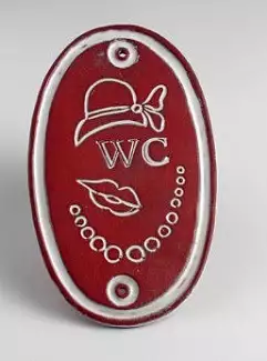 Originální štítek na dveře WC dámy