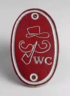 Štítek na dveře WC páni z vysoce užitkové keramiky