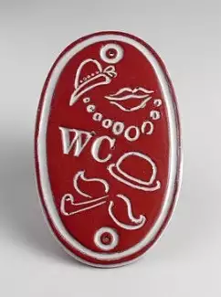 Originální štítek na dveře WC páni a dámy