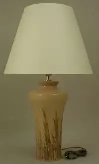 Kávová originální stolní lampa Diana velká s mosazí