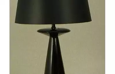 Černá stolní lampa - Diskus velký 