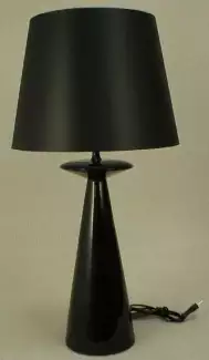 Černá stolní lampa - Diskus velký 