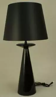Černá stolní lampa - Diskus velký