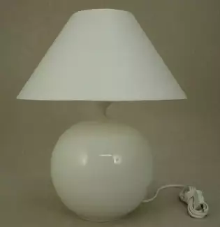 Bílá ozdobná stolní lampa Koule