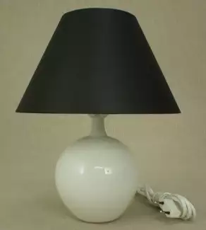 Černá ozdobná stolní lampa Koule vajíčko 