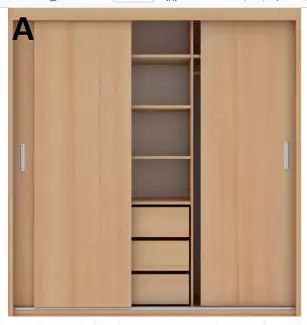 Skříň s posuvnými dveřmi plnými nebo se zrcadlem Stomas 180