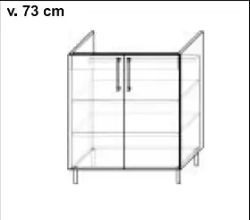 Spodní kuchyňská skříňka široká 60, 70, 80, 90 cm 18 mm