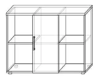 Moderní prostorná komoda, šířka 90, 105, 120 nebo 135 cm