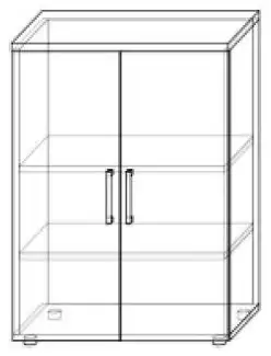 Široká policová skříňka s bočními dvířky, hloubka 40 cm