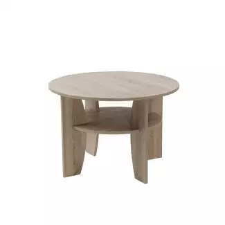 Konferenční stolek s odkládací poličkou kulatý Tereza