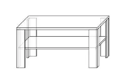 Konferenční stolek s pevnou deskou a odkládacím prostorem TK 090603
