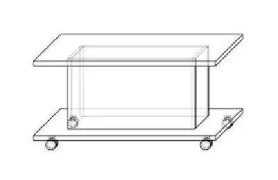 Konferenční stolek v rozměru 90, 100 nebo 110 cm, na kolečkách TK 090704