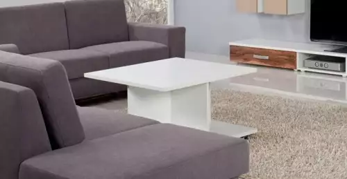 Bílý konferenční stolek hranatý 70 x 70 cm TK070704 
