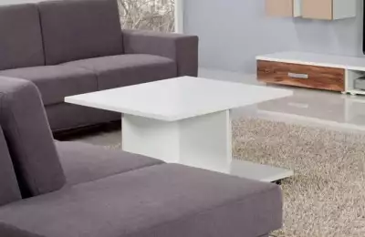 Bílý konferenční stolek hranatý 70 x 70 cm TK070704 