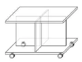 Konferenční stolek na kolečkách, pracovní deska z 25mm lamina