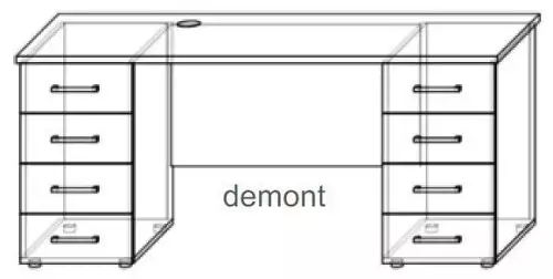 Široký kancelářský stůl s osmi šuplíky, šířka až 180 cm