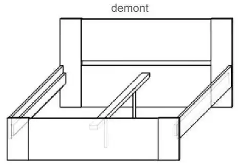 Bytelné manželské dvojlůžko z laminátové dřevotřísky 25 mm