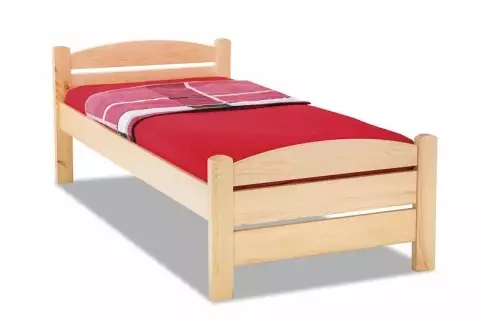 Jednolůžko s oblými čely z masivu TOBI
