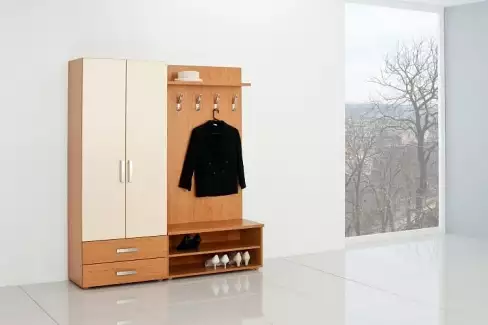 Věšákový panel s policí do předsíně či převlékárny