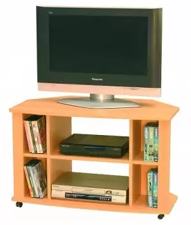 TV stolek se čtyřmi bočními policemi na CD a DVD Trója