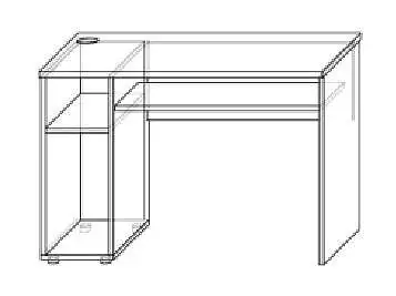 Klasický PC stůl s výsuvem pro klávesnici, výška 75 cm