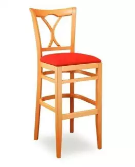 Tvarovaná barová židle v přírodním odstínu Lucie 018363 