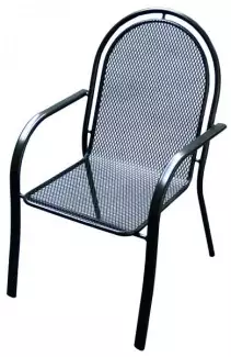 Tvarovaná kovová židle půlkruhová Ondra