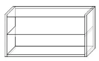Otevřená závěsná skříňka s 1 policí, dekor dub sonoma