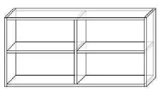 Závěsná skříňka BUK 100 x 53,4 x 30,5 cm - SKLADEM