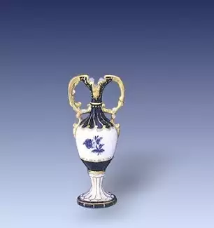 Tradiční porcelán o výšce 14 cm Váza amfora dvouuchá III