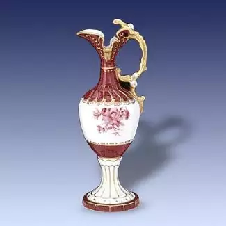 Figurální a ozdobný porcelán o výšce 17 cm Váza amfora jednouchá II