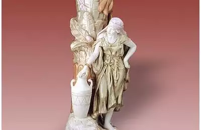 Ručně vyráběná figura o výšce 97 cm Váza s Arabkou