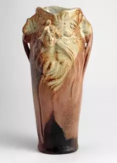 Secesní váza z ozdobně užitkové keramiky