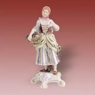 Porcelánová figura vážící 300 gramů Vinařka