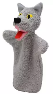Textilní maňásek o výšce 32 cm Vlk