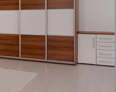 Půlená komoda se čtyřmi šuplíky a dvířky Lukáš