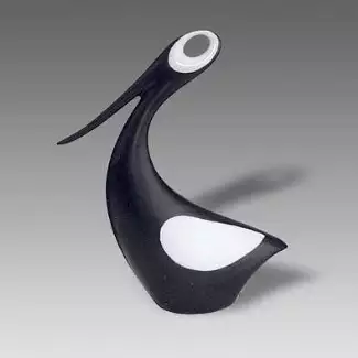 Ozdobná porcelánová figura Vodní pták