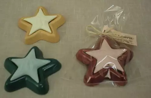 Ozdobná bytová keramika vonná hvězda s miskou