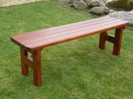 Vyšší zahradní lavice bez opěrky - rovná