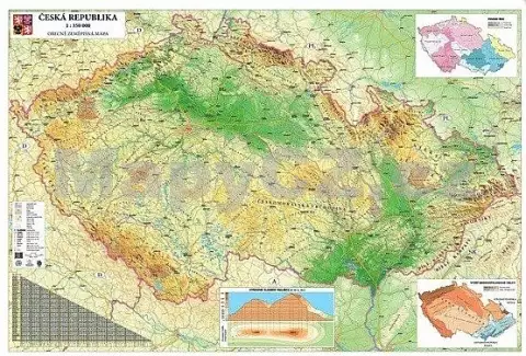 Magnetická zeměpisná Mapa ČR