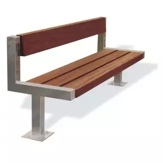 Odolná kovová lavička s opěradlem vhodná do parků Ilonka