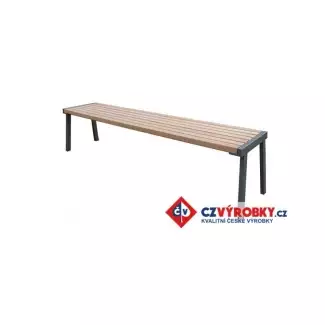 Moderní kovová lavička s kombinací smrkového masivu Simona