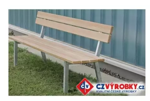 Decentní lavička se smrkovým dřevem a ocelovou konstrukcí Harry