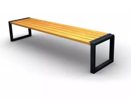 Kovová lavička bez opěradla s decentním vzhledem Argo III