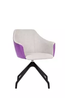 Celočalouněné otočné křesílko na plastové podnoži Vela