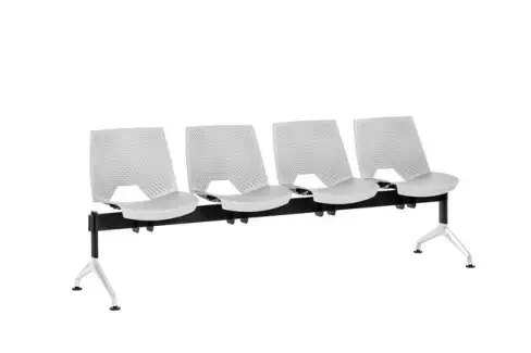 Vícemístná lavice s plastovým skořepinovým sedákem Strike ALU